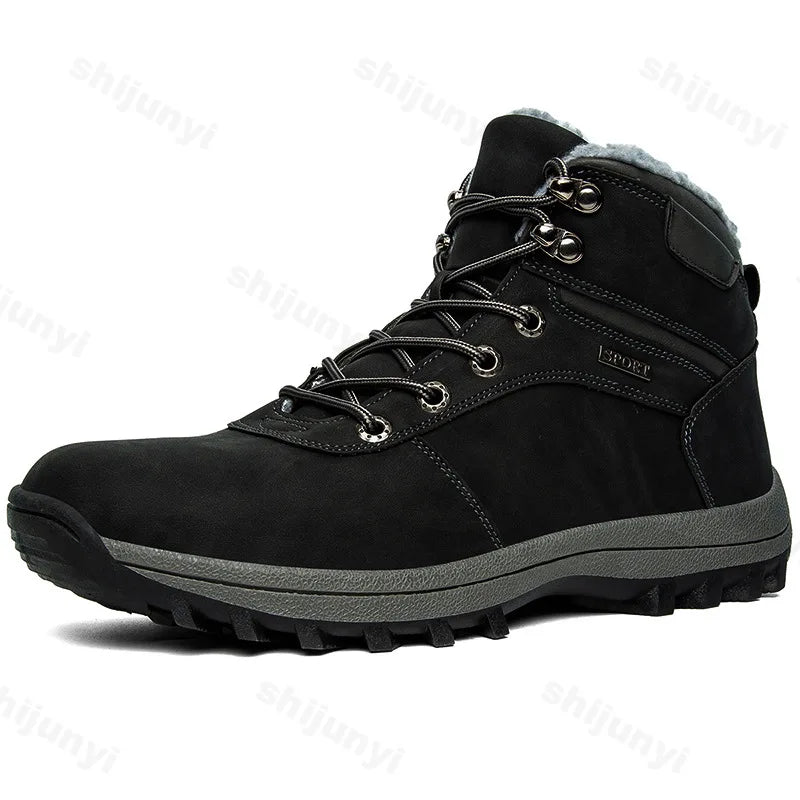 High Quality Winter Trend Plush Thick Soled Casual Men Shoes