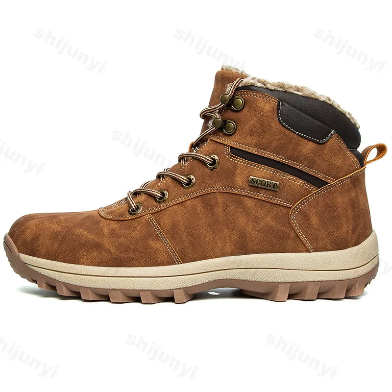 High Quality Winter Trend Plush Thick Soled Casual Men Shoes