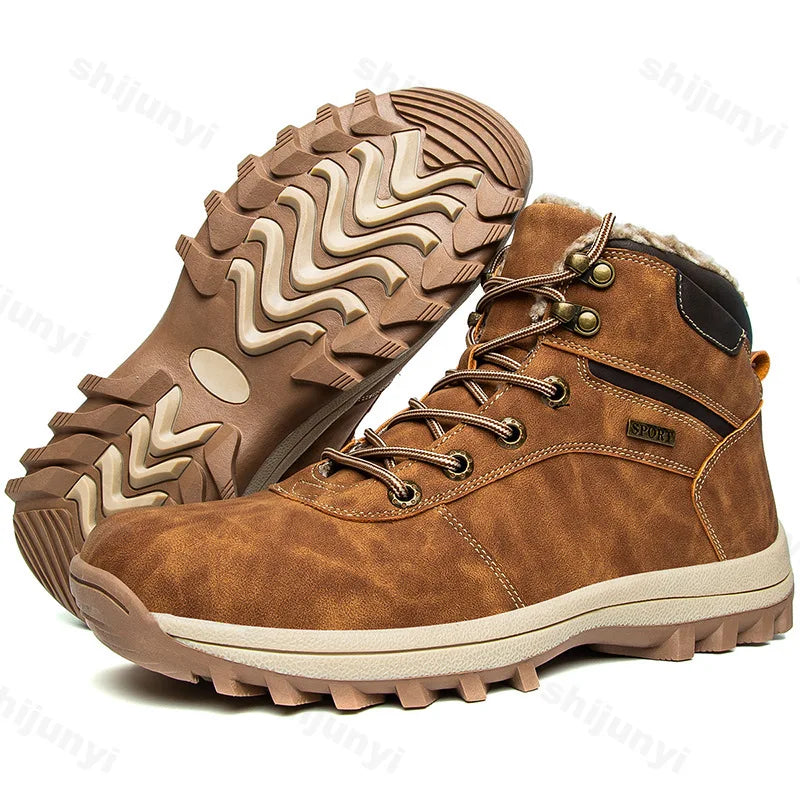 High Quality Winter Trend Plush Thick Soled Casual Men Shoes