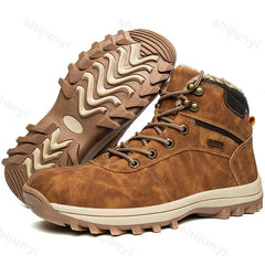 High Quality Winter Trend Plush Thick Soled Casual Men Shoes