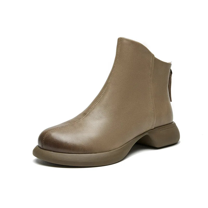 High Quality Women's Genuine Leather Ankle Boots