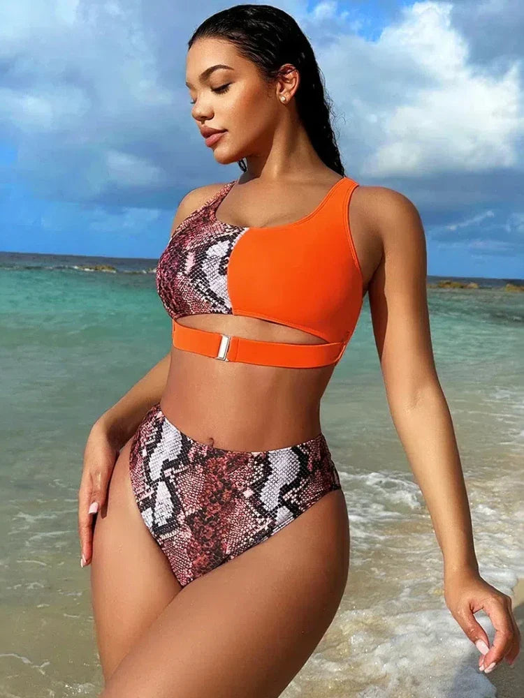 Holidaywear Leopard Print Bikini Set High-Quality Two-Piece Swimwearwear Bikini Set