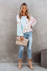 I'm Your Girl Tie-Dye Print Knit Sweater