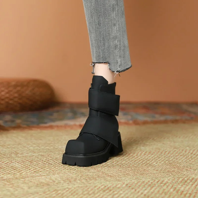 Ladies Platform Mid Boots