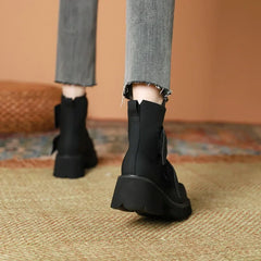 Ladies Platform Mid Boots