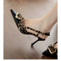 Leopard Print Pointed Toe Office Lady Shoes