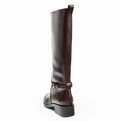 Luxury Chunky Heel Women's Knight Boots