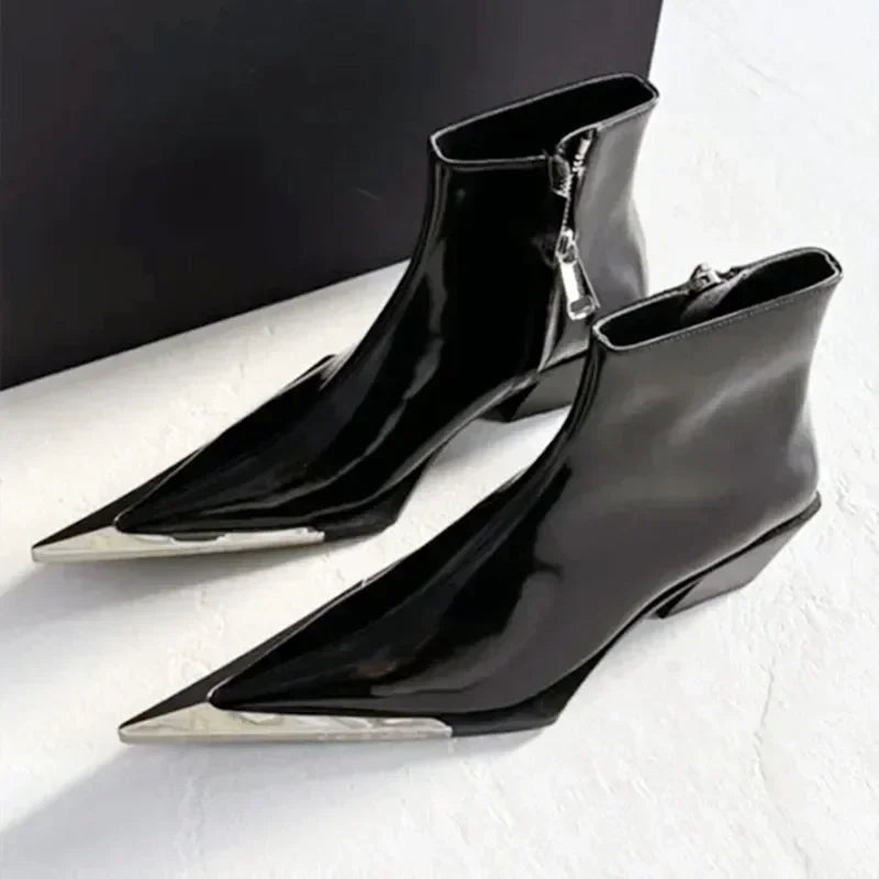 Luxury Designer Pointed Toe Chelsea Boots
