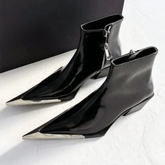 Luxury Designer Pointed Toe Chelsea Boots