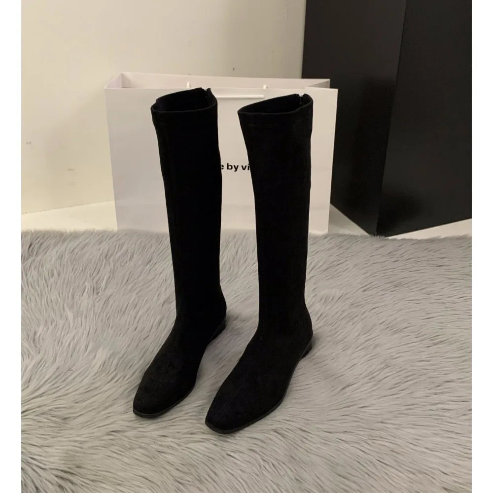 Luxury Designer Vintage Women Knee High Boots