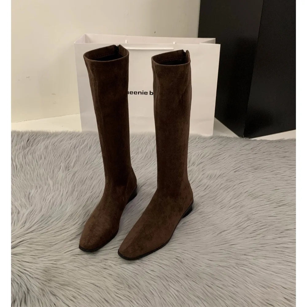 Luxury Designer Vintage Women Knee High Boots