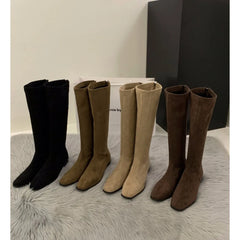 Luxury Designer Vintage Women Knee High Boots