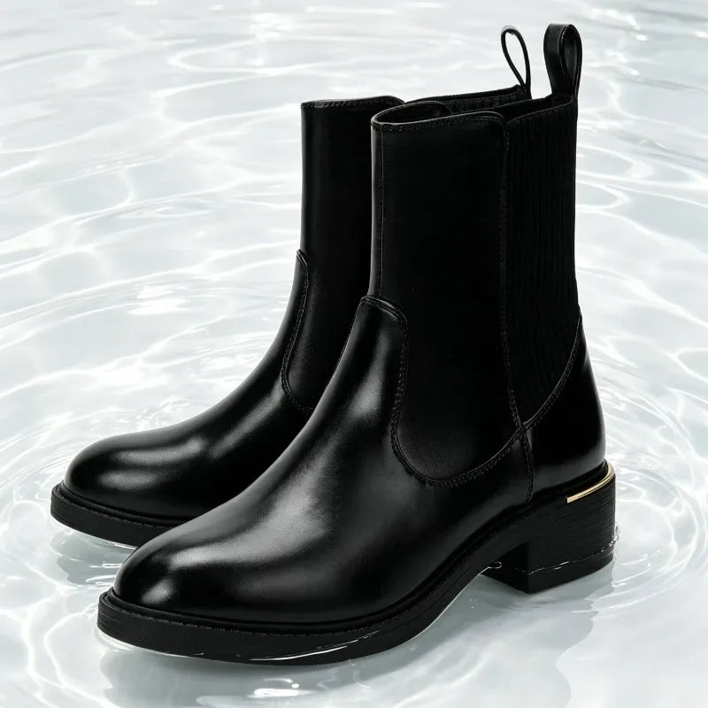 Luxury Metal Decoration Designer Ankle Boots