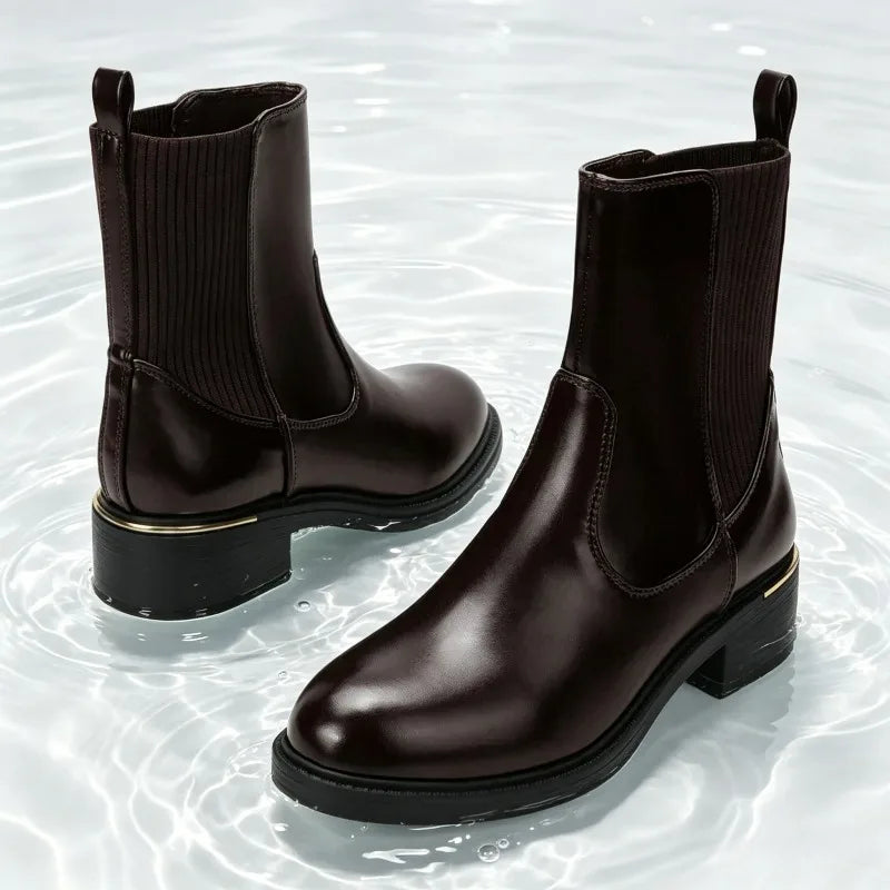 Luxury Metal Decoration Designer Ankle Boots