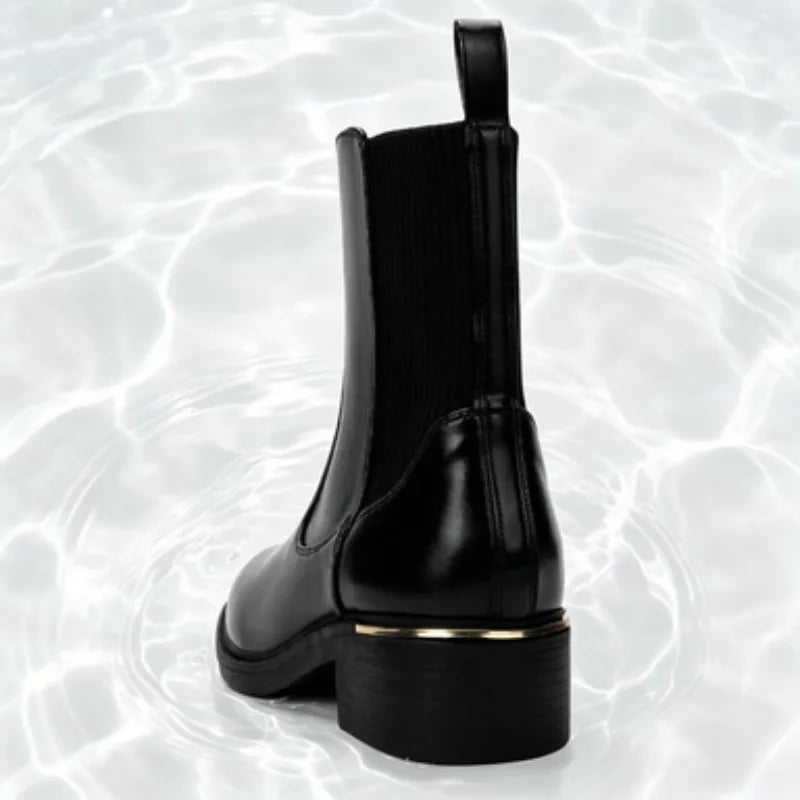 Luxury Metal Decoration Designer Ankle Boots