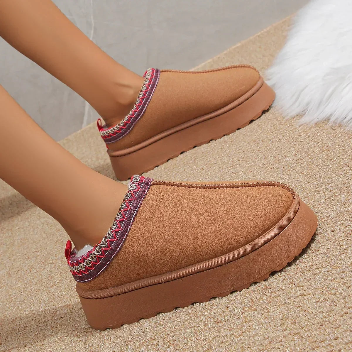 Suede Plush Warm Winter Chelsea Boots