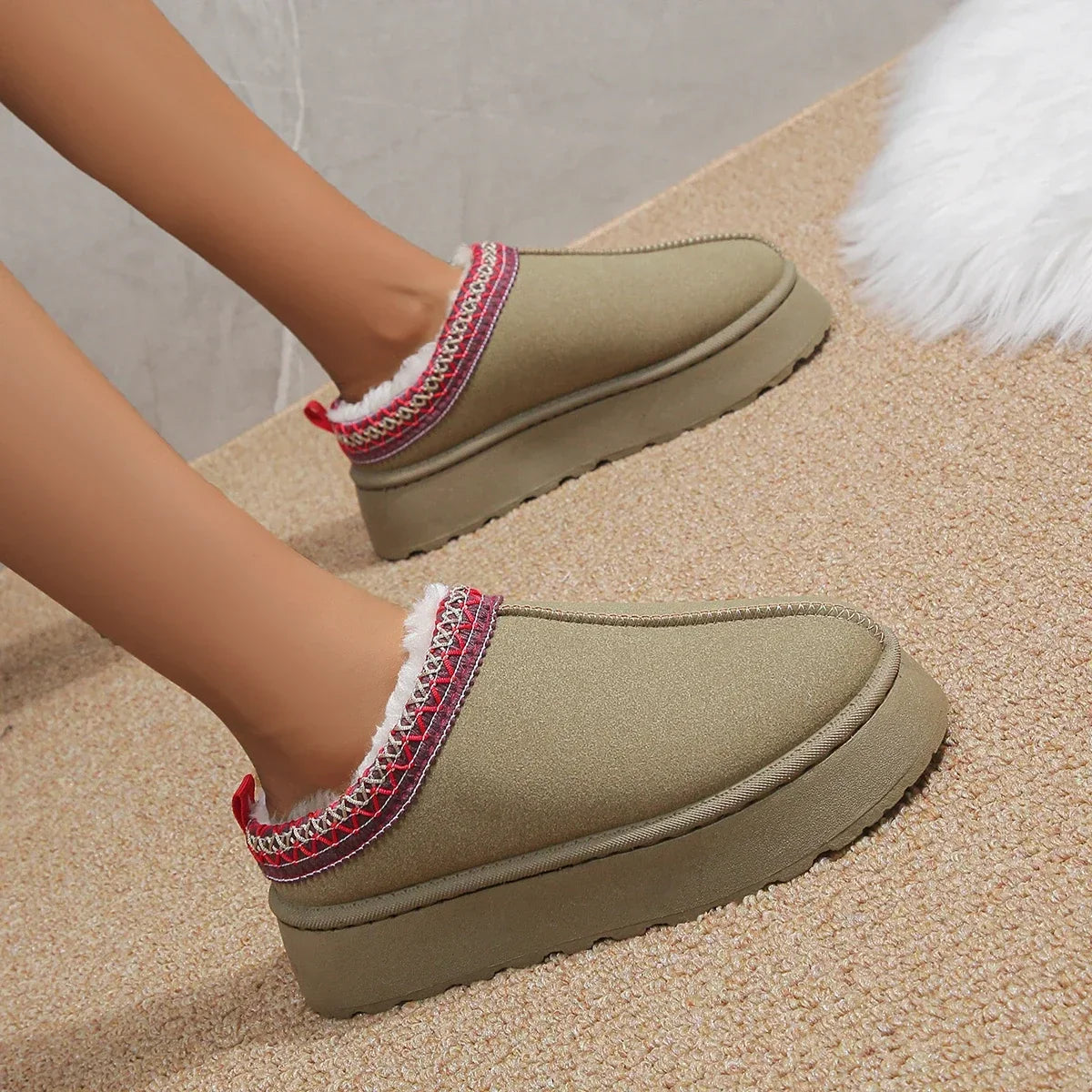 Suede Plush Warm Winter Chelsea Boots