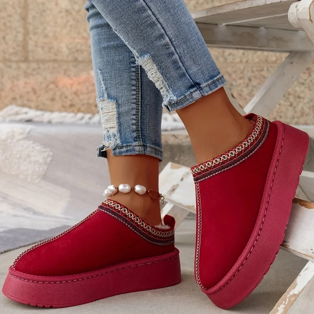 Suede Plush Warm Winter Chelsea Boots