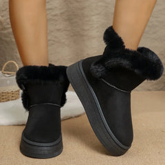 Casual Flocking Winter Warm Ankle Length Snow Boot