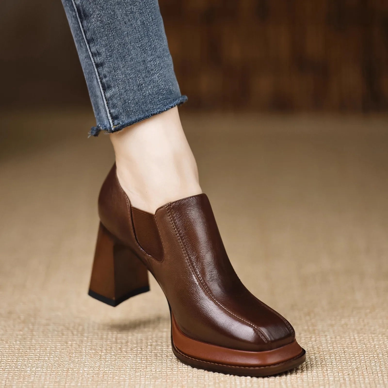 Designer Soft Leather Women Ankle Boots