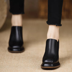 Designer Soft Leather Women Ankle Boots