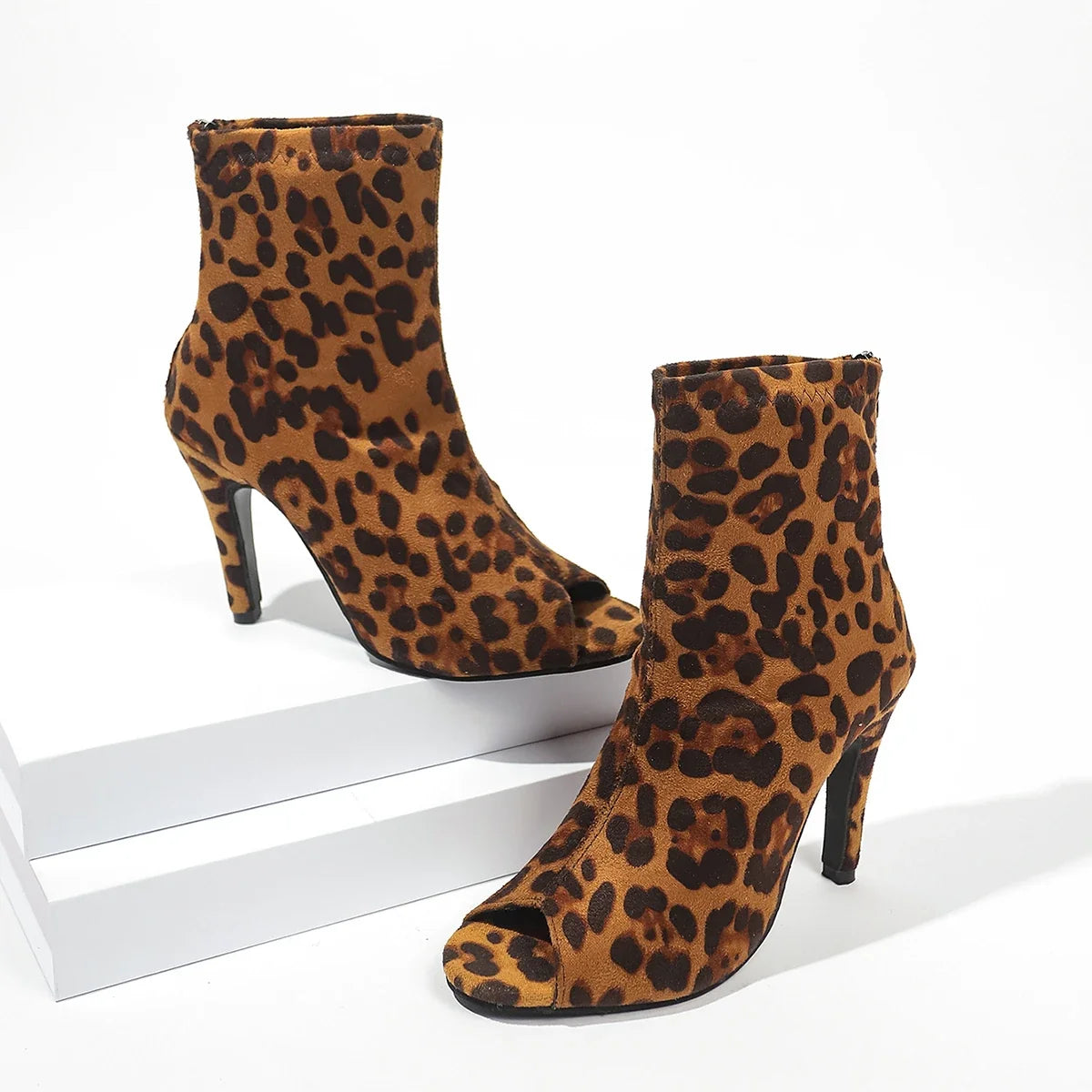 Leopard Print Women Ankle Boots