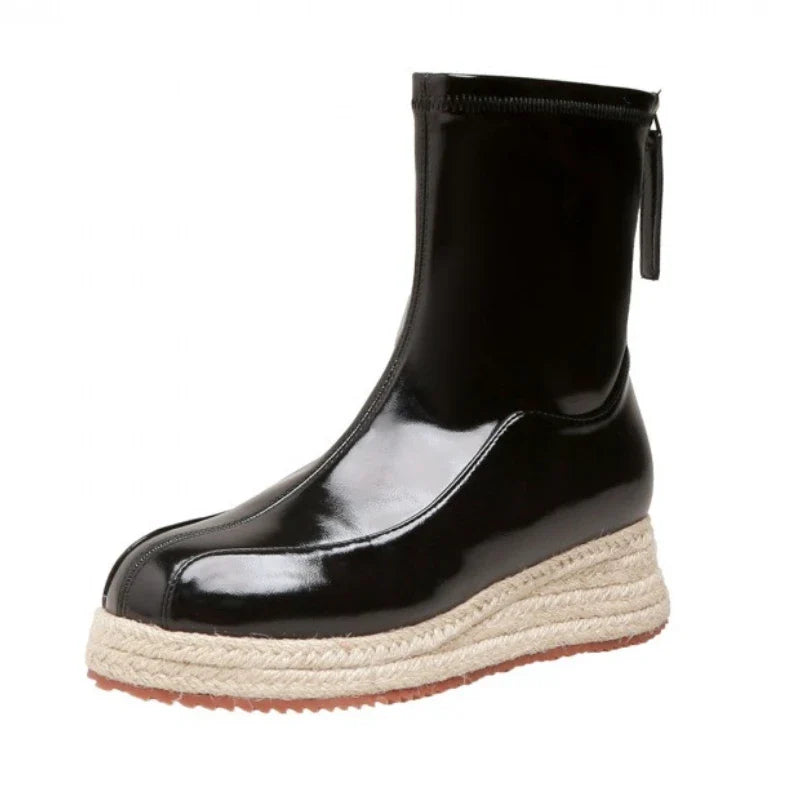 Novelty Woven Platform Boots