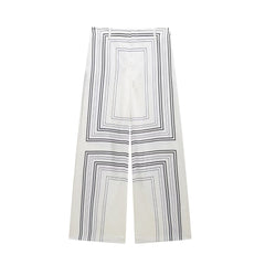 Stripe Pattern Shirt and Pants Set