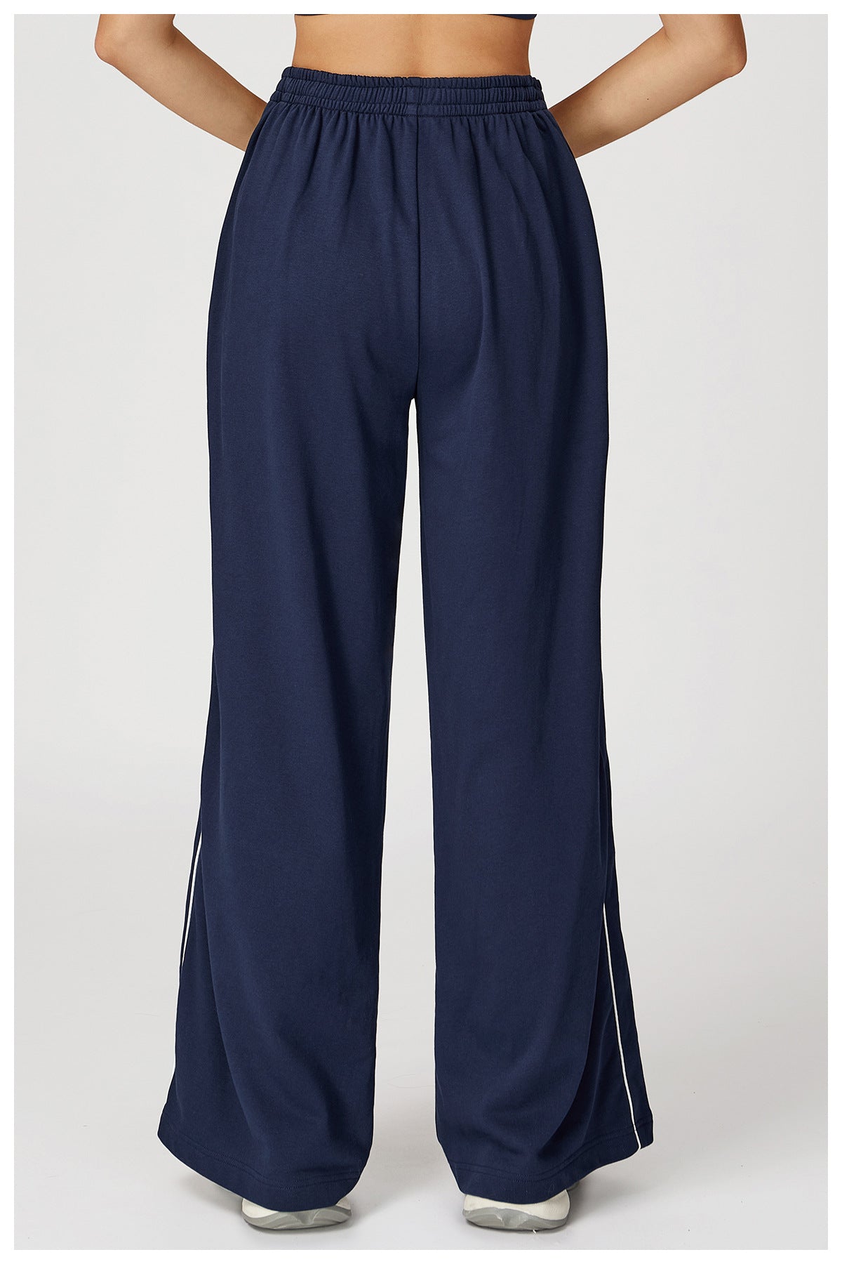 Cotton Blend Mid-Waist Side Stripe Sweatpants