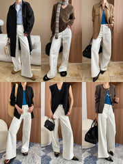 Straight loose wide-leg jeans