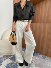 Straight loose wide-leg jeans