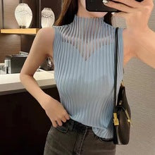 Sheer Ribbed Tank Top