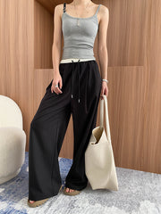 High waist wide-leg pants