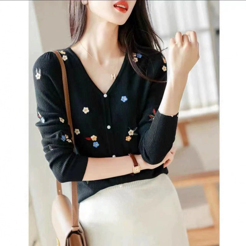 Gillespie Black Contrast Trim Cardigan