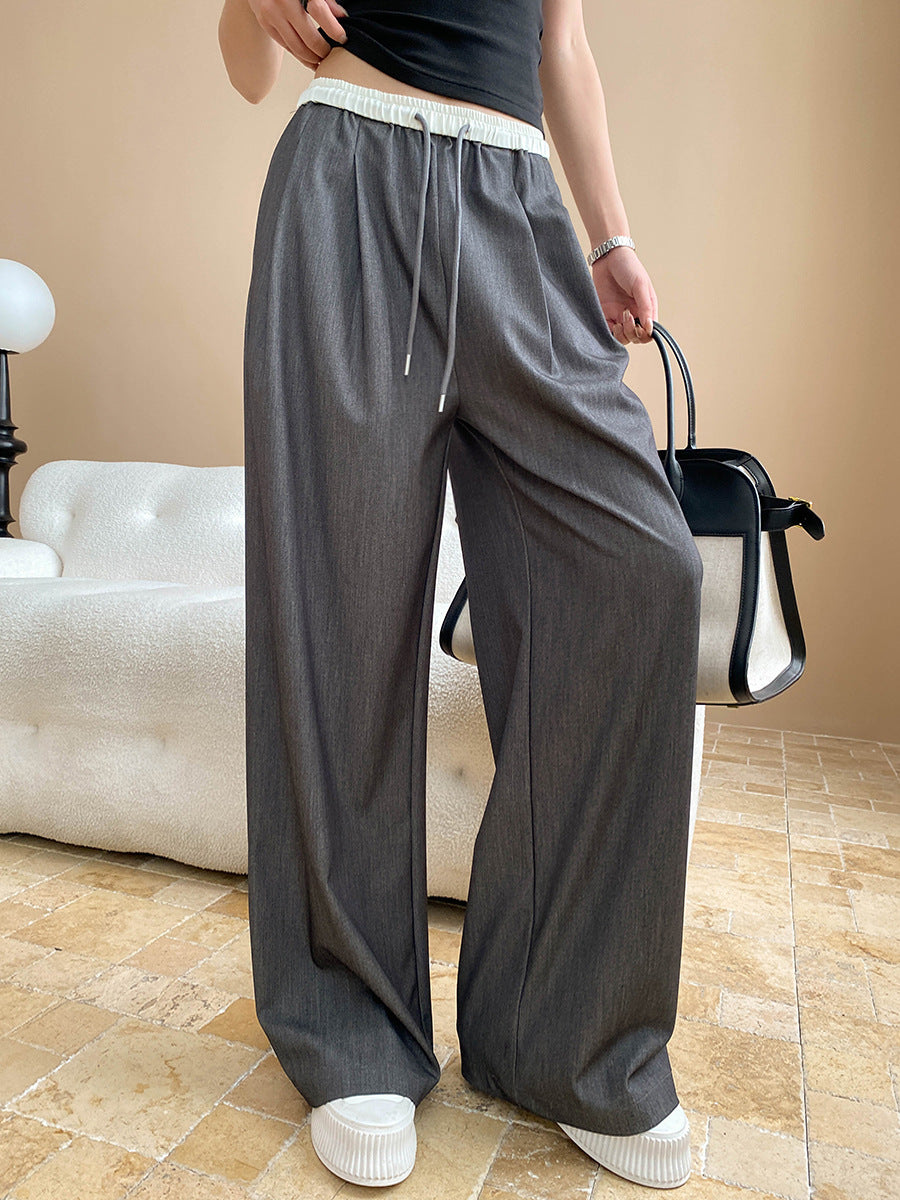 High waist wide-leg pants