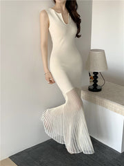 Sleeveless Pleated Dress