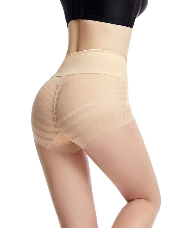 Mesh Stretch High-Waisted Tummy Control Underwear