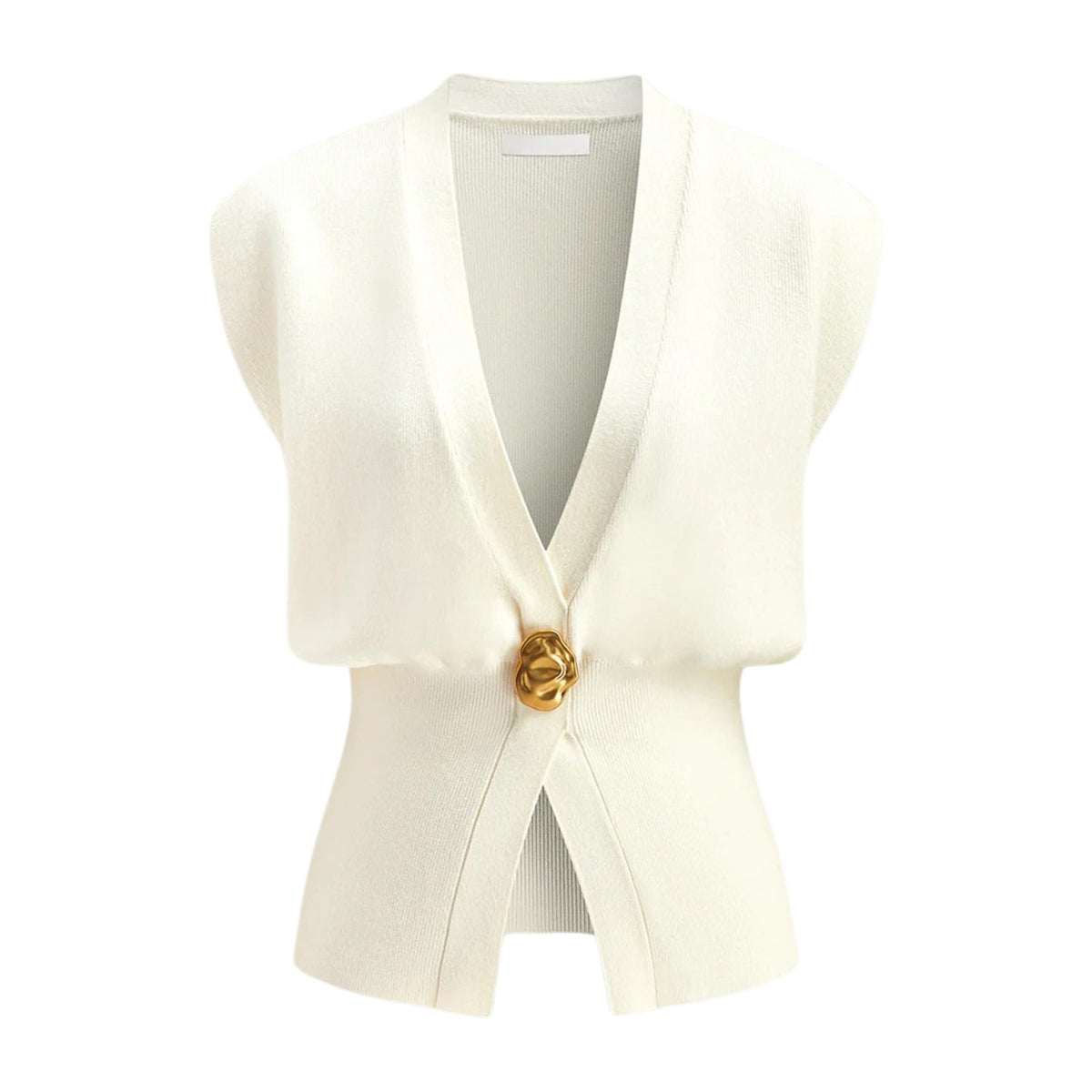 Contrast Trim Knit Vest and Midi Skirt Set