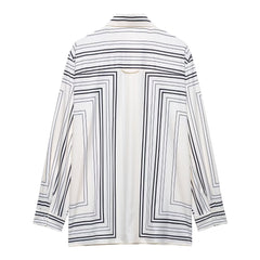 Stripe Pattern Shirt and Pants Set