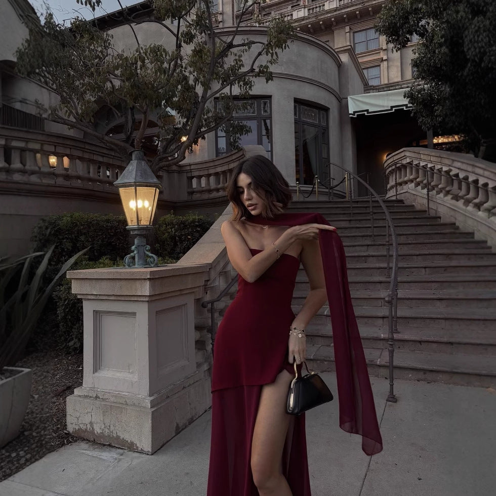 Elegant Off-Shoulder Tube Dress | Party Dress