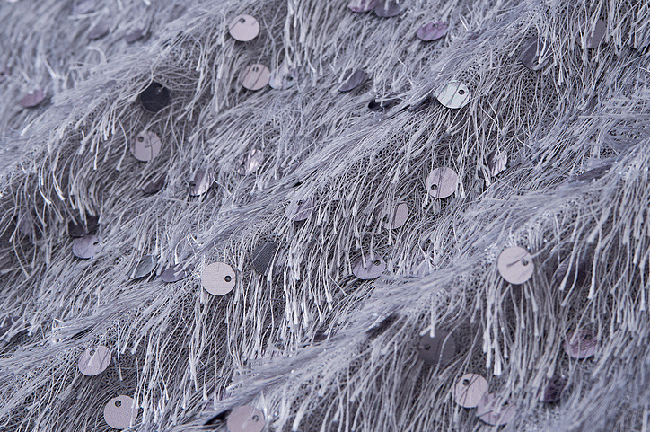 Sequin Fringe Crewneck Blouse â€?Elegant Straight Fit