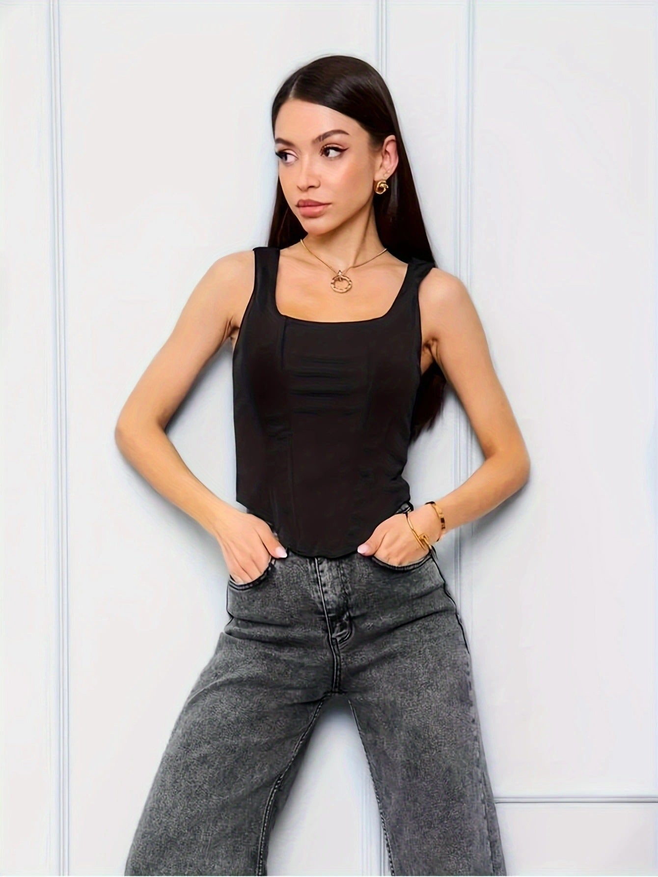 Ivory Glow Tied Crop Corset Top