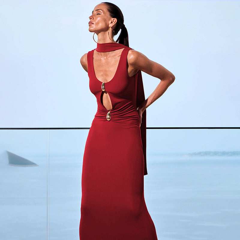 U-Neck Party Dress â€?Timeless & Flowy Style