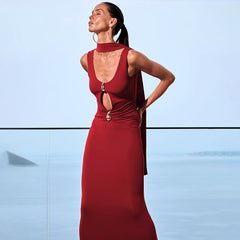 U-Neck Party Dress â€?Timeless & Flowy Style