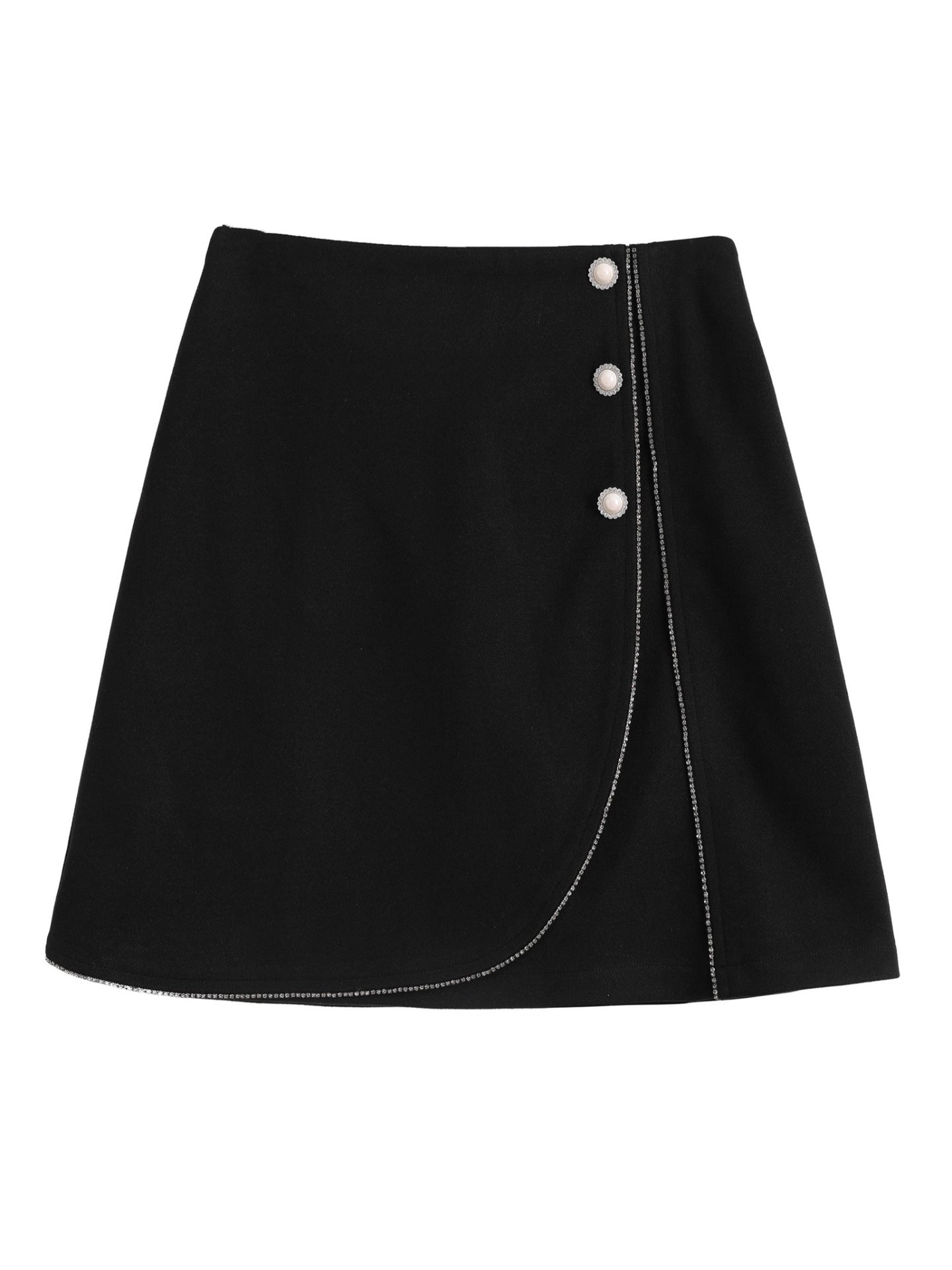 Zahara Black Contrast Skirt