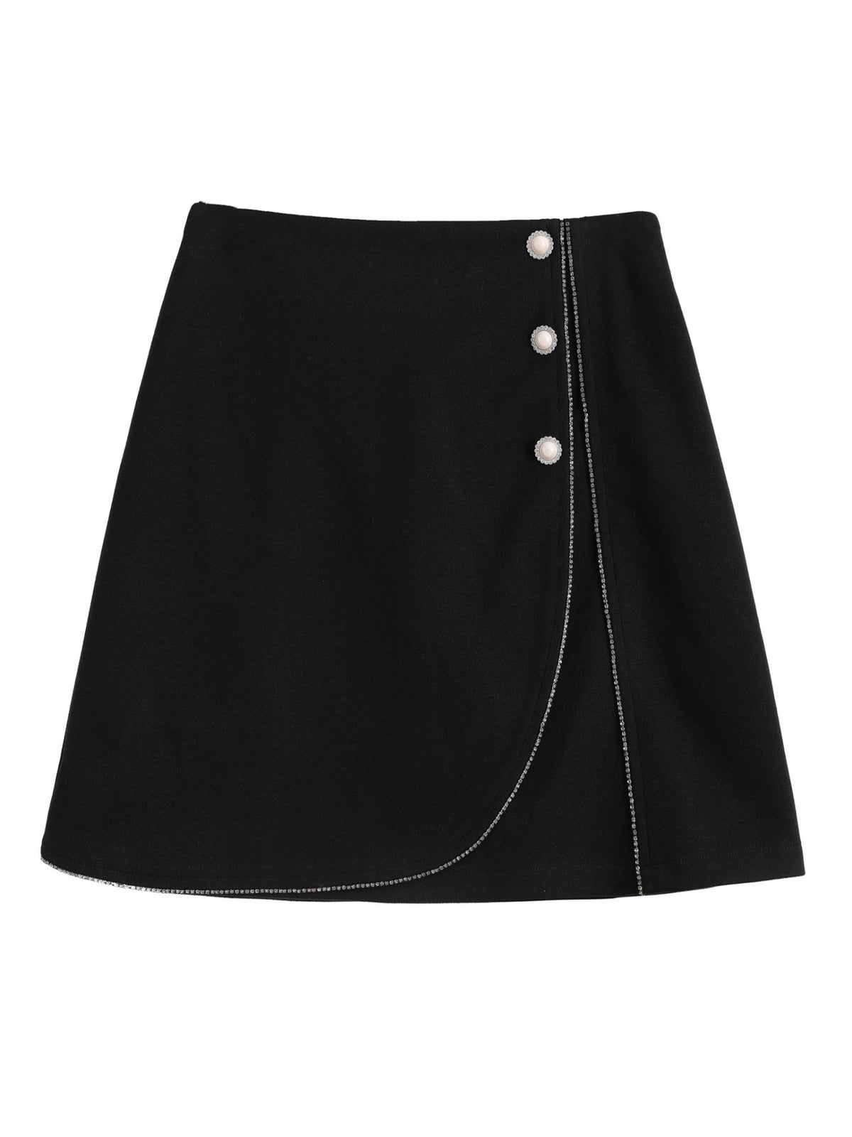Zahara Black Contrast Skirt