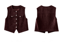 Retro Three-Piece Set â€?Vest, Blouse & Skirt Commuter Style