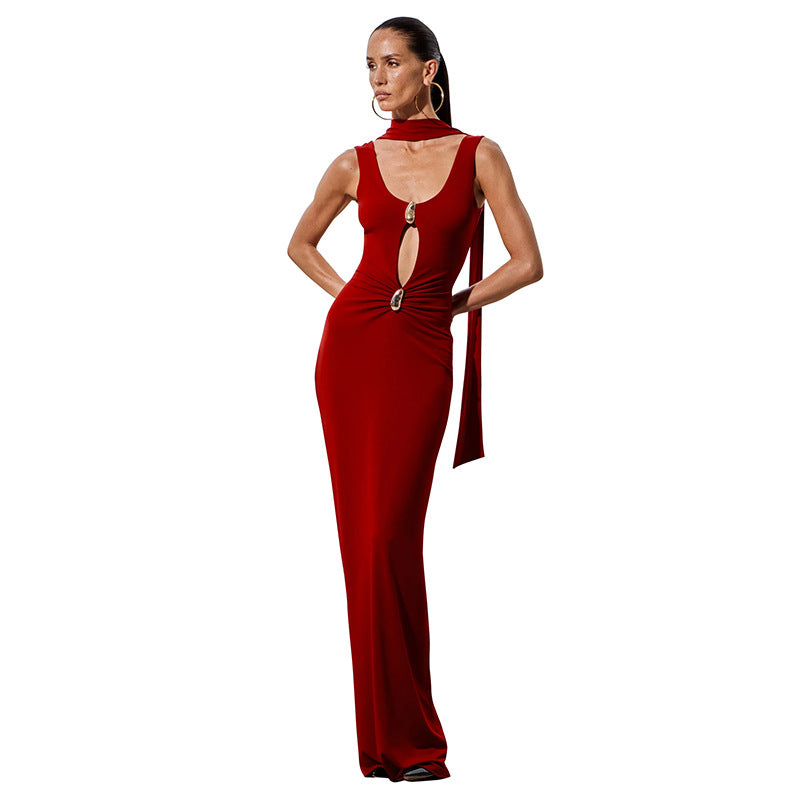 U-Neck Party Dress â€?Timeless & Flowy Style