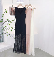 Sleeveless Pleated Dress