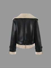 Zipper Belted Soft Fleece Jacket